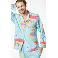 Aqua Around The World Stretch Men's Long Sleeve Classic Pajamas (2 Piece)